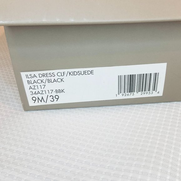 BCBGMaxazria Ilsa Dress Calf Kidsuede Women Black Strap Heels Shoes Size 9 / 39 - Picture 9 of 9